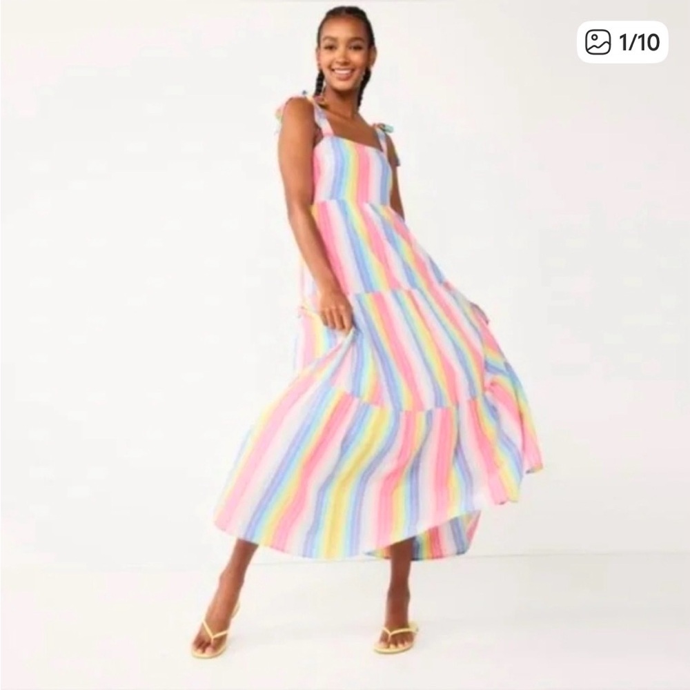 Draper James Multicolor Striped Fabric